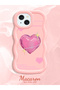 iPhone 13/14 Compatible Silicone Phone Case with Sweet Pink Heart Motifs, Available in Three Colors