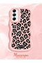 Samsung Galaxy A24 Compatible Wavy Frame Leopard Print High Quality Silicone Phone Case
