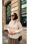 Women's Striped Collar Detailed Shirt Oversize Fit 65 cm Shirt Code: Js26K-Çg-001 - 7