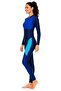 Women’s One-Piece Full-Coverage Swimsuit with Long Sleeves, Full-Length Legs, Colour-Block Design and Front Zipper - 2