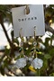 Maisonlune White Rose Figured Gold Color Zircon Stone Dangle Earrings for Women - 4