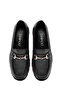 Women's Black Buckle Detailed Leather Comfort Loafer Af170003Dv - 7