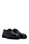 Men's Black Lace-Up Thick-Soled Leather Casual Shoes Wm680016Dv - 2