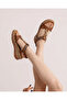 Women's Chain Detailed Wedge Heel Ankle Elastic Sandals - 2