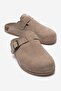 Verdolli Men's Genuine Leather Slippers Mink Suede
