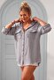 Gray Hooded Long Sleeve Buttoned Double Flap Pockets Washable Casual Muslin Woven Jacket 0 0 - 3