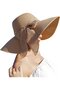 Women's Foldable Beach Hat with Wide Brim for Summer, UV Protection and UPF 50+ in Khaki for Vacation and Travel - 2