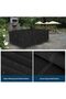 Black 308*138*89CM Waterproof Rectangular Patio Furniture Table Chair Cover - 3
