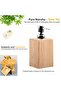 Refillable 200ml soap dispenser with stainless steel and plastic pump head, for kitchens and bathrooms. Two-pack bamboo liquid soap dispensers - 3