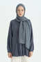 Cotton Naia Blend Natural Shawl - Indigo