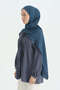 Cotton Naia Blend Natural Shawl - Petrol - 2