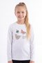 Girl's Round Neck Sweatshirt with Print Detail - 4