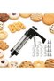 Cookie cutters, piping gun, and nozzles, made of stainless steel, perfect for decorating cookies, pastries, and buttercream, easy to use.