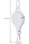 6-Piece Retractable Plant Stand with Wheels (white), height adjustable heavy-duty hanging plant holder. - 4