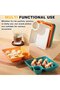 4 snack plates for dips, snacks, and appetizers - Non-slip and space-saving - 5