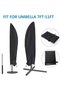 Cantilevered parasol cover for parasols with a diameter of 2-4 meters, made of Oxford cloth, with storage bag, black - 280 cm (30x81x45 cm)... - 4