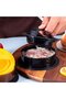 1-Piece 3-in-1 Hamburger Press - Burger Patty Mold - Bacon Press - Suitable for Chives, Beef and Vegetables - Black - 5
