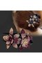 5-Piece Double Flower Rhinestone Hair Clips for Women, Exquisite Crystal Hair Clips, Thick and Long Decorative Hair Accessories - 3