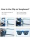 Kids' Sunglasses Clip - Polarized Sunglasses Clip, suitable for prescription glasses, jacket sunglasses for children, girls, and boys (blue) - 5