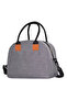 Lunch box, leak-proof, reusable, insulated lunch bag with adjustable shoulder strap, suitable for office, hiking, picnics, school, etc. Gray
