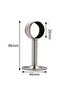 4-Piece Silver Adjustable Stainless Steel Curtain Rod Ceiling Brackets, Cabinet Rod Flange Brackets for 25mm Round Tubes - 5