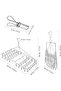 Folding sock drying rack w/52 clothespins - rotating SS frame - & windproof hooks - For drying socks - underwear - undergarments - bed sheets - 4