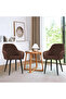 2-Piece Set Universal Armchair Covers Removable Washable for Dining Chairs Kitchens Restaurants Banquets Weddings Brown - 5
