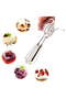 Egg beater, handheld egg mixer, stainless steel hand whisk, egg beater, hand-cranked cooking utensil (white) - 3