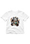 Kids' Astronaut Panda Printed Space and Planet Themed Crew Neck Short Sleeve T-Shirt