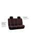 Full Set Fabric Car Seat Covers Universal Low-Back Front Solid Rear Washable SUVs Sedans Vans Red - 4
