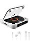 KZQ Portable CD Player with Bluetooth 5.3 - Black with 2000 mAh Battery - Supports CD, USB, SD, and Aux - Suitable for Home and Travel - 2