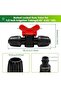 15-piece 1/2-inch drip irrigation shut-off valves - lock nuts - barbed switch valve connectors for 1/2-inch drip lines, 0.6 in (1.5-1.7 cm) OD - 2