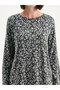 Crew Neck Patterned Blouse - 3