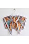 Shoulder Collar Scarf Accessory Turquoise Orange Lila Tiles Brown Black Abstract Striped Batik Inspired Geometric Pattern