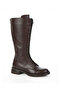 Women's Genuine Leather Lace-Up Boots with Back Zipper - 2
