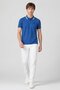 Men Classic Fit Embroidered Logo Short Sleeve Polo Shirt, Blue - 3
