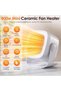 Ceramic electric heater with 90° oscillation, instant heating, heater with 2 heat settings, fan heater, electric heater, ceramic, small electric - 4