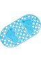 Bathroom foot massage non-slip mat, transparent blue, made of comfortable non-slip material, with foot pedal cleaning function, absorbent
