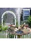 1.4W Bird Bath Solar Fountain Pump with 4 Fixed Holders & 6 Nozzles, Freestanding Solar Panel Submersible Water Pump for Pond Backyard Patio - 2