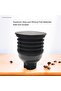 Blowing Bean Bin Handheld Coffee Grinder Single Dose Hopper with Silicone Bellows Cleaning Tool - Universal Aluminum Alloy for Eureka Mignon (Black) - 2