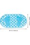 Bathroom foot massage non-slip mat, transparent blue, made of comfortable non-slip material, with foot pedal cleaning function, absorbent - 6