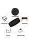 3-piece non-slip black sports sweatband set for running, yoga, cycling, and basketball - 3