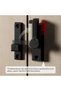Door Latch with 90/180 Degree Rotation and Luminous Sliding Lock for Residences, Gates, Garages, and Gardens (White) - 4