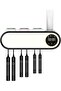 Electric toothbrush holder w/UV sterilization & motion sensor - 6 storage compartments w/drying Func - no installation required - 4
