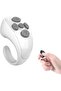 Two-finger wireless Bluetooth remote controls, rechargeable Bluetooth scrolling ring for home use (white)