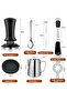 This 22-piece espresso tamper set includes a 53mm espresso tamper and a cloth nozzle, and a tampering pad, coffee stirrer, milk frother - 2