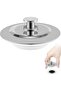 2-Piece Universal Stainless Steel Push-Type Sink Plug Replacement Set-42-44mm