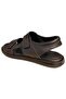 231013 Men's Genuine Leather Double Strap Velcro Casual Sandals - 6
