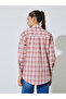 Pink Longline Plaid Oversized Shirt - 5