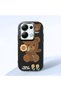 Redmi Note 13 Pro 4g Compatible Case Camera Protector Black Silicone Couple Phone Case with Bear Pattern